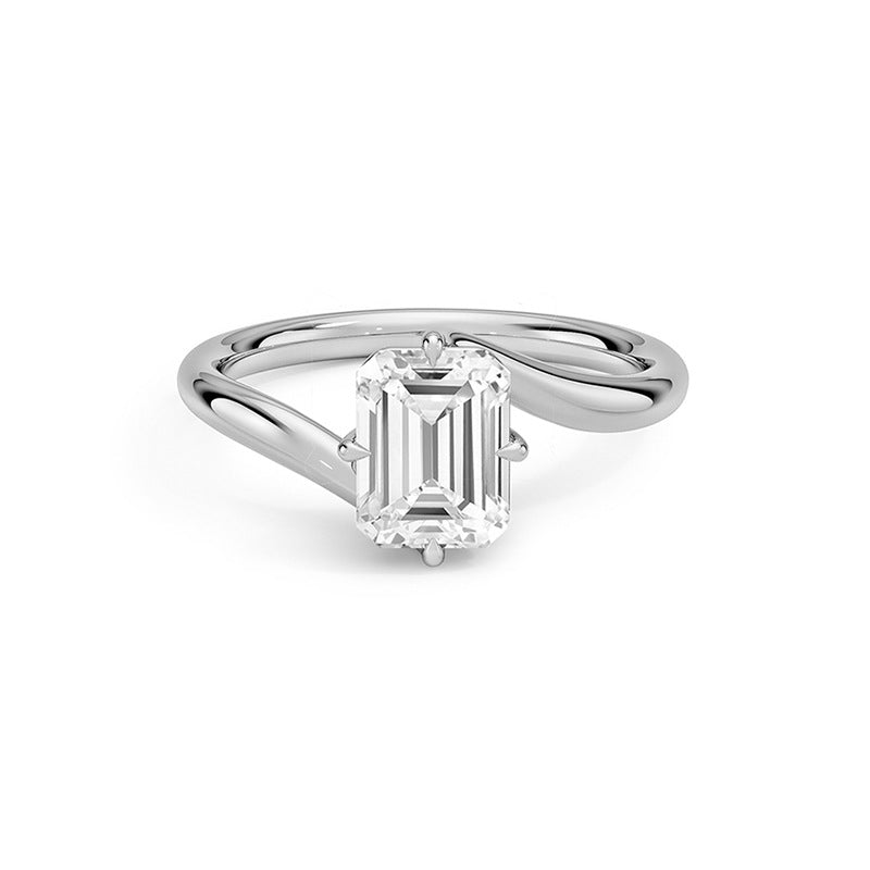 JUSSAN Pave Minimal Luxe Sterling Silver Ring