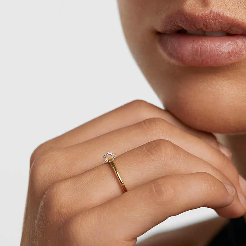 JUSSAN Pave Sterling Silver Ring