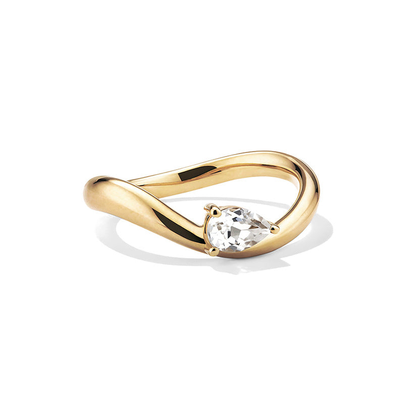 JUSSAN Pave Minimal Luxe Sterling Silver Ring