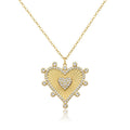 JUSSAN Heart Pave Minimal Sterling Silver Necklace