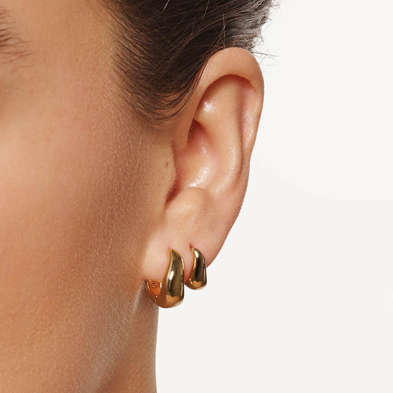 JUSSAN Geometric Minimal Luxe Sterling Silver Earrings