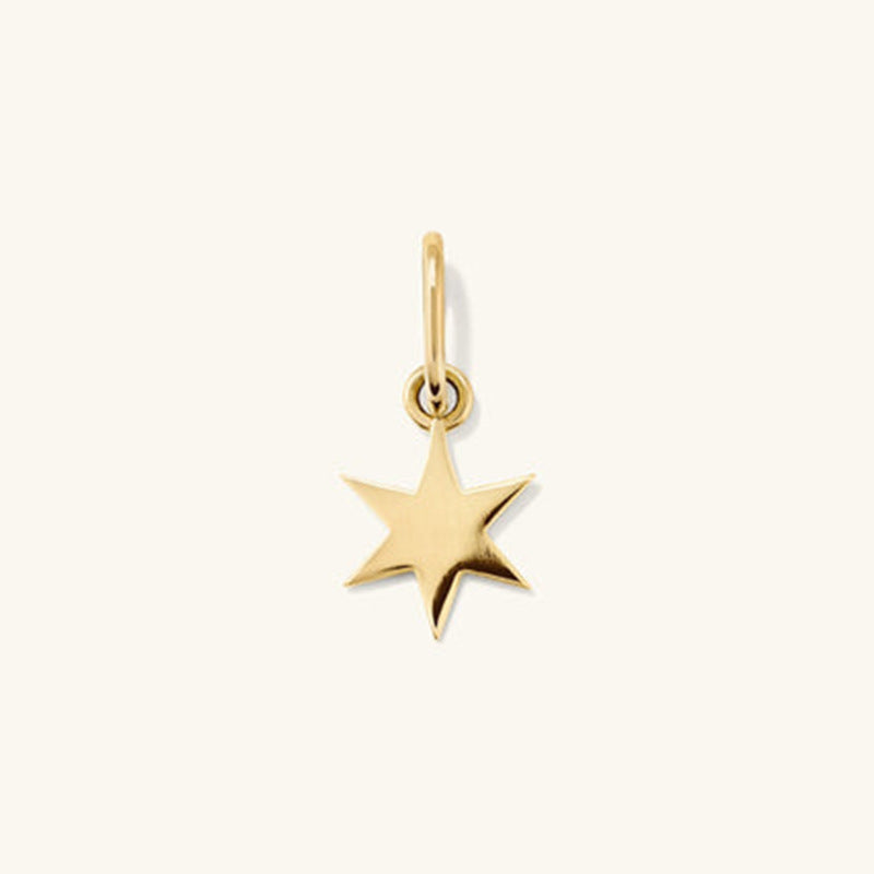 JUSSAN Star Hoop Pendant Sterling Silver Necklace