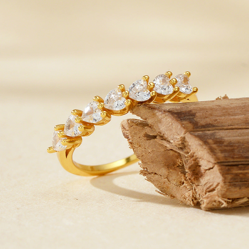 JUSSAN Starlight Heart Sterling Silver Ring