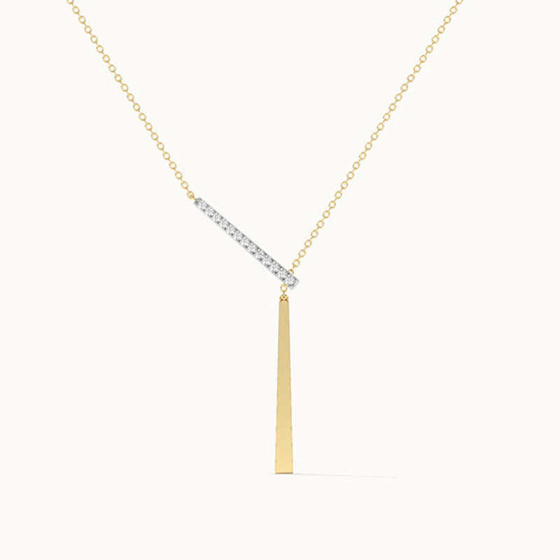 JUSSAN Geometric Pendant Minimal Sterling Silver Necklace