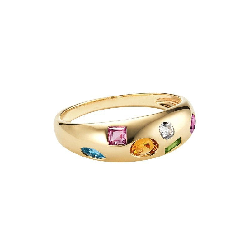 JUSSAN Pave Hoop Sterling Silver Ring