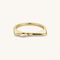 JUSSAN Pave Minimal Luxe Sterling Silver Ring