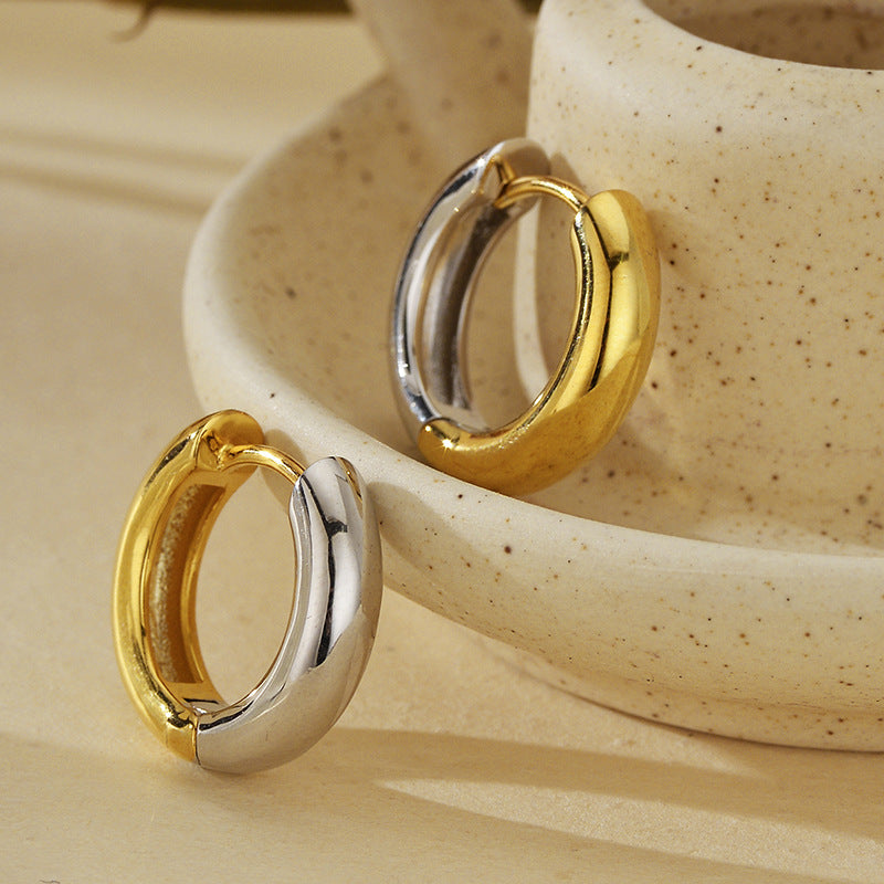 JUSSAN Hoop Minimal Luxe Sterling Silver Earrings