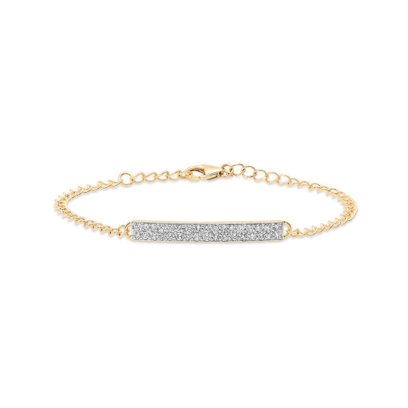 JUSSAN Pave Minimal Luxe Sterling Silver Bracelet