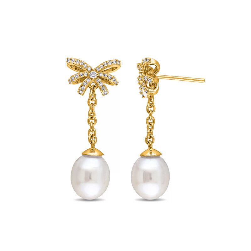JUSSAN Butterfly Pave Sterling Silver Earrings
