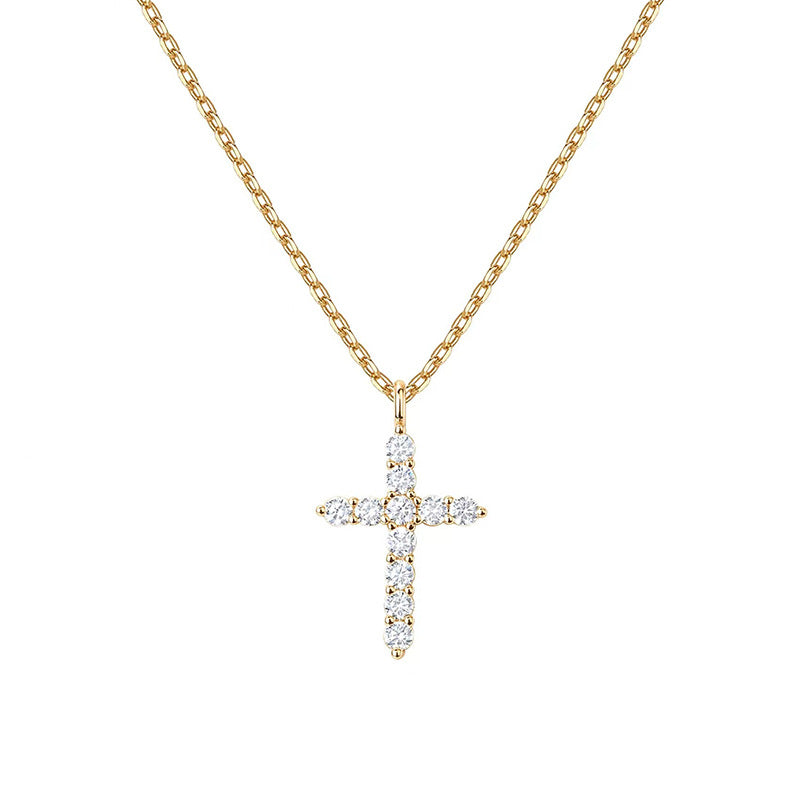 JUSSAN Pave Pendant Sterling Silver Necklace