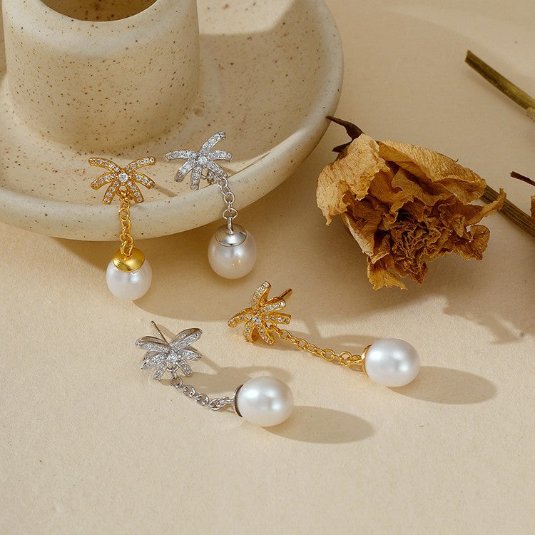 JUSSAN Butterfly Pave Sterling Silver Earrings