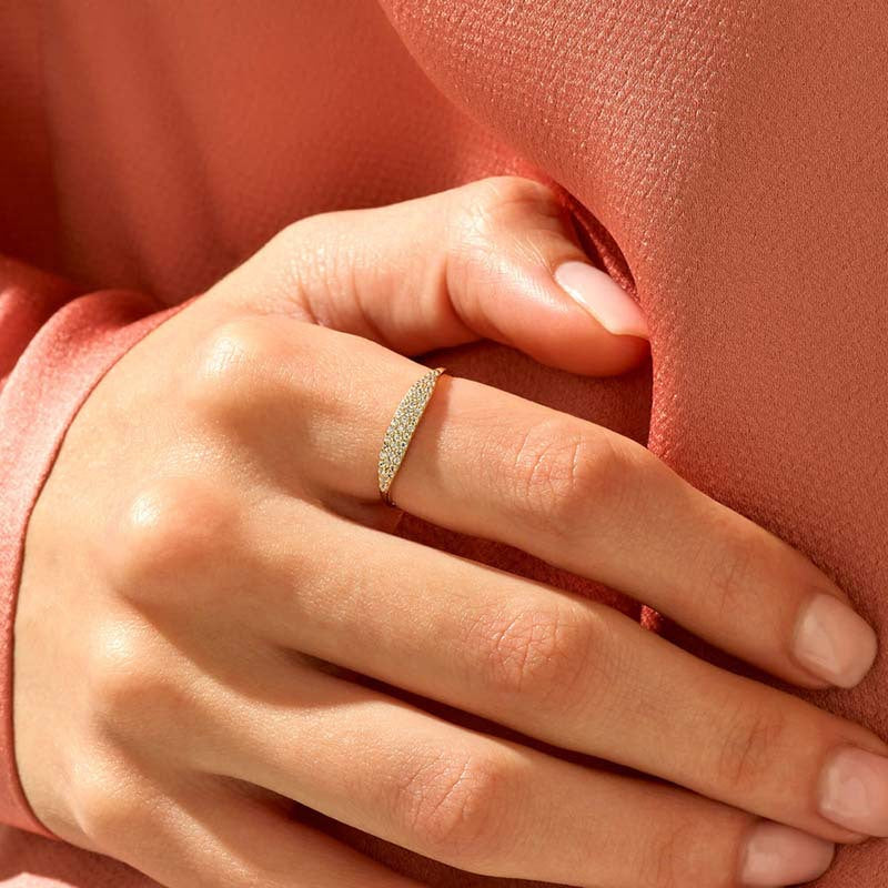 JUSSAN Starlight Pave Sterling Silver Ring