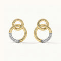 JUSSAN Pave Minimal Luxe Sterling Silver Earrings