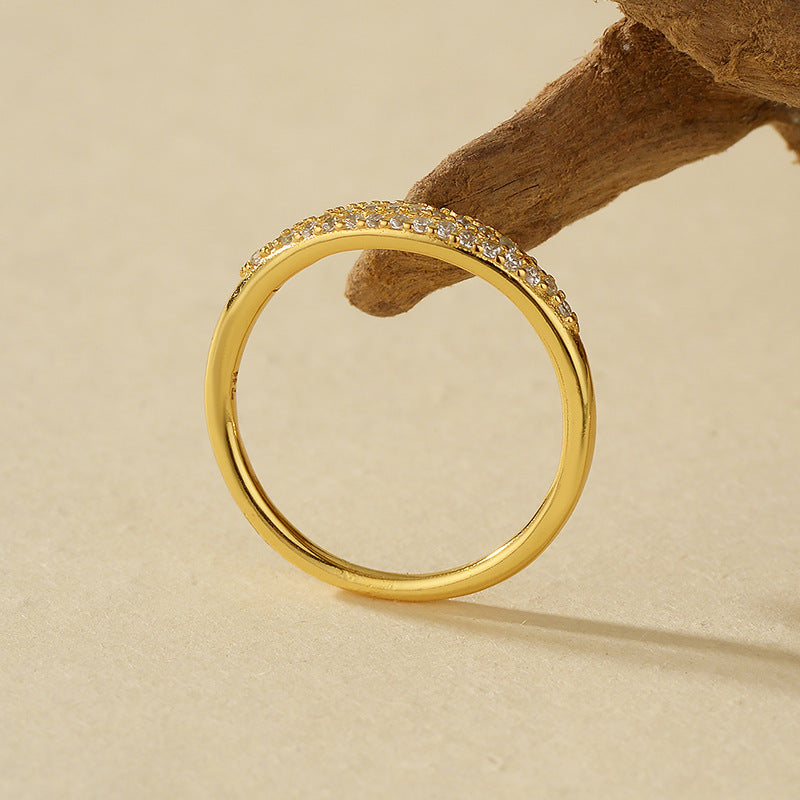 JUSSAN Starlight Pave Sterling Silver Ring