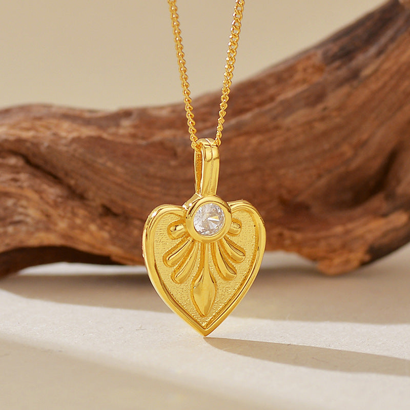 JUSSAN Heart Luxe Sterling Silver Necklace