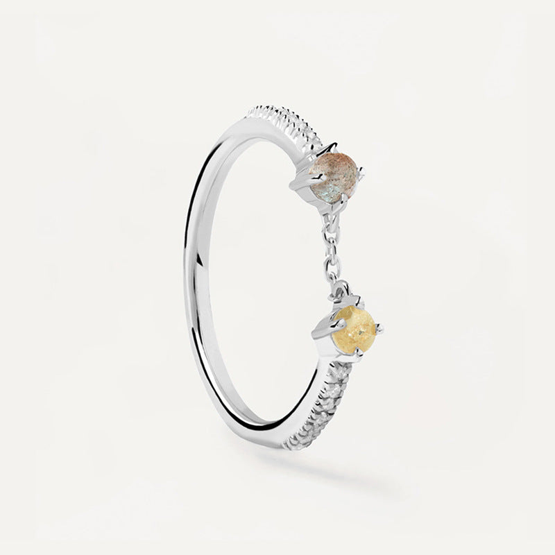 JUSSAN Pave Minimal Luxe Sterling Silver Ring