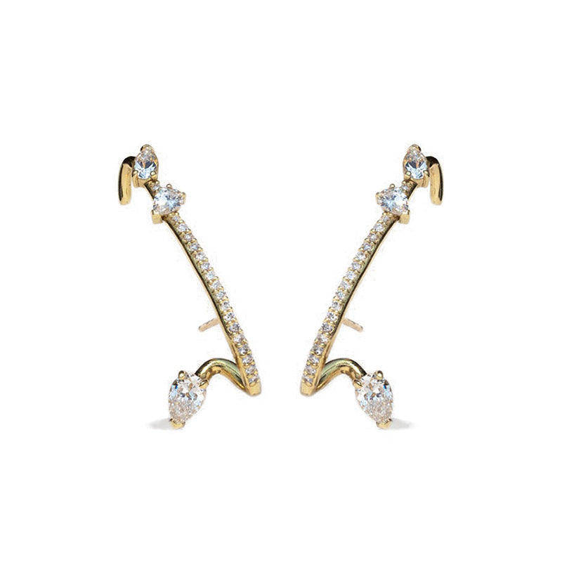 JUSSAN Pave Luxe Sterling Silver Earrings