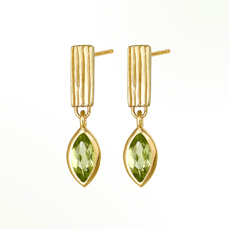JUSSAN Teardrop Pave Pendant Sterling Silver Earrings