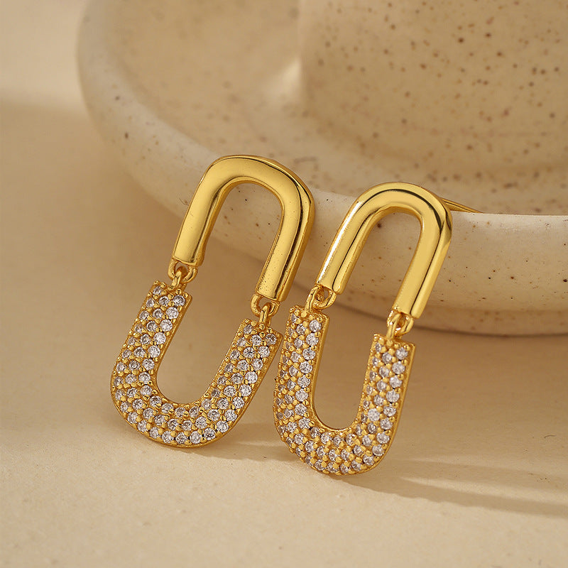 JUSSAN Pave Luxe Sterling Silver Earrings