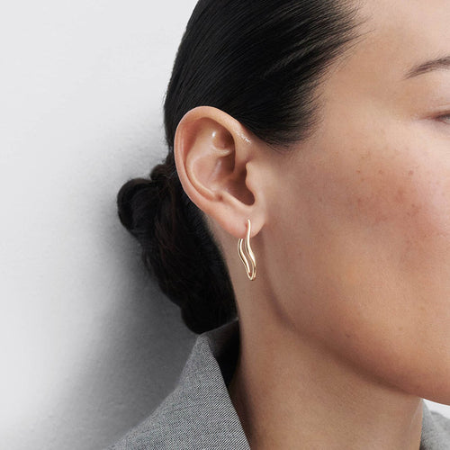 JUSSAN Geometric Hoop Luxe Sterling Silver Earrings