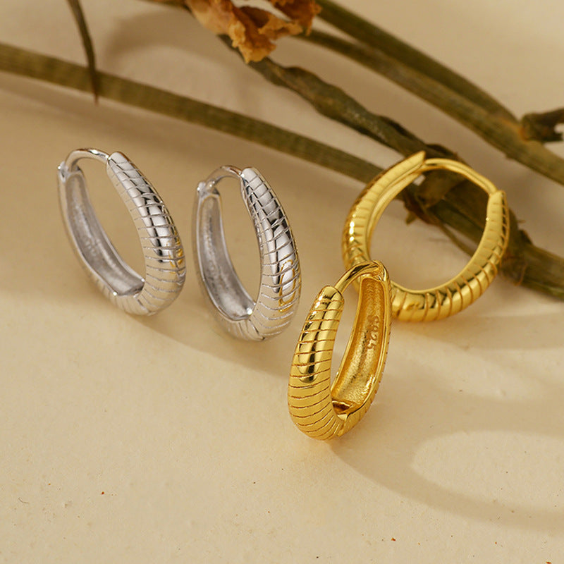 JUSSAN Floral Minimal Luxe Silver Earrings