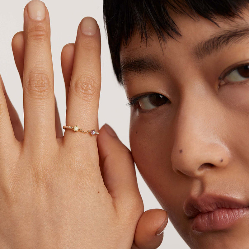 JUSSAN Pave Minimal Luxe Sterling Silver Ring