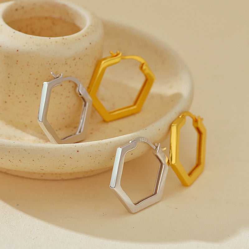 JUSSAN Minimal Sterling Silver Earrings