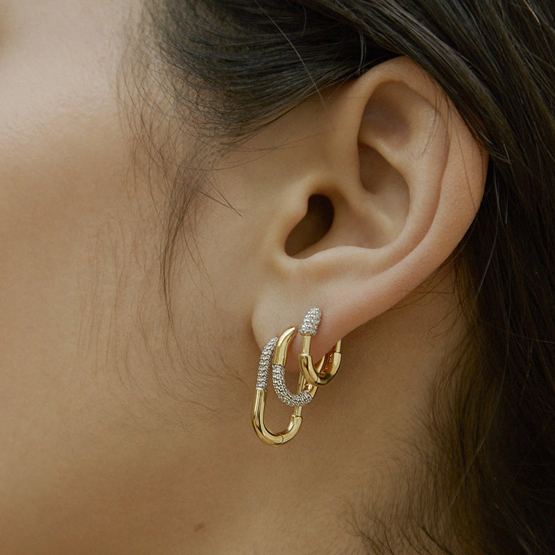 JUSSAN Hoop Luxe Sterling Silver Earrings