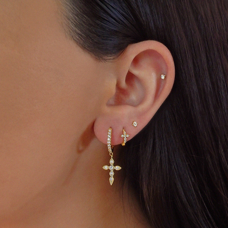 JUSSAN Pave Luxe Sterling Silver Earrings