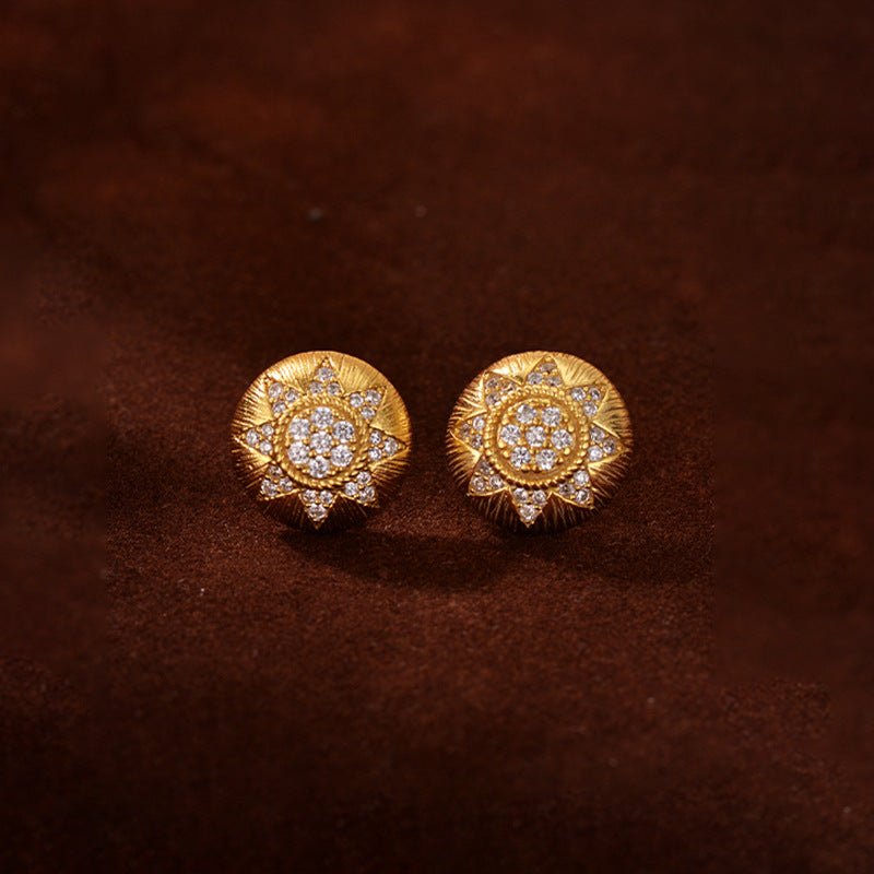 JUSSAN Floral Luxe Sterling Silver Earrings