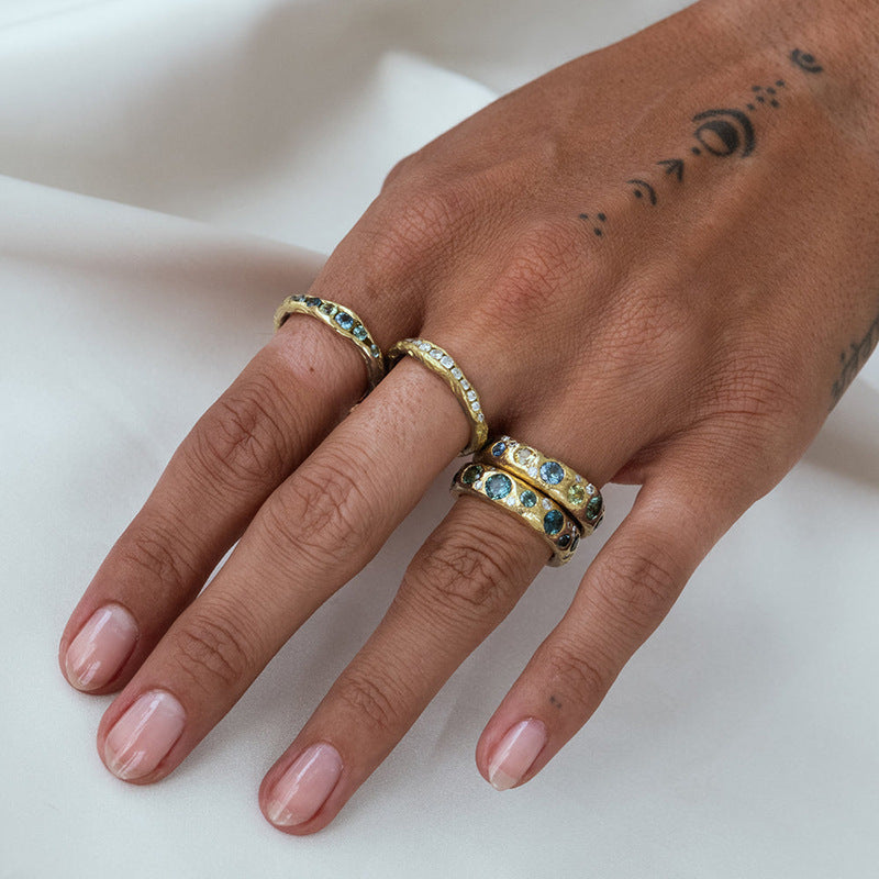 JUSSAN Pave Sterling Silver Ring