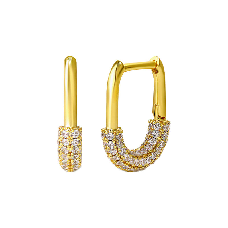 JUSSAN Pave Ear Cuff Sterling Silver Earrings