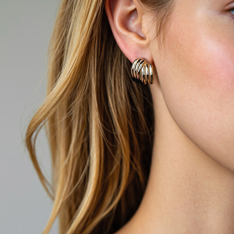 JUSSAN Cross Luxe Sterling Silver Earrings