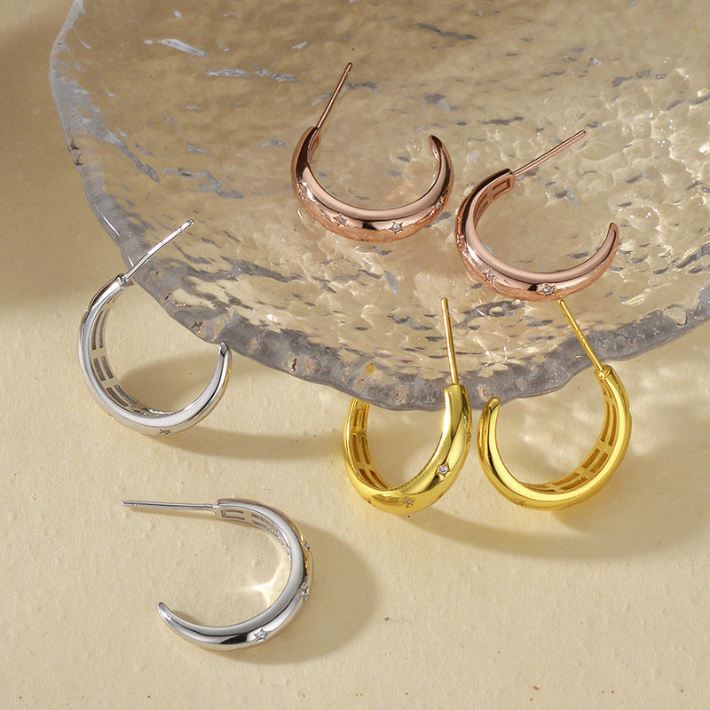JUSSAN Star Luxe Sterling Silver Earrings