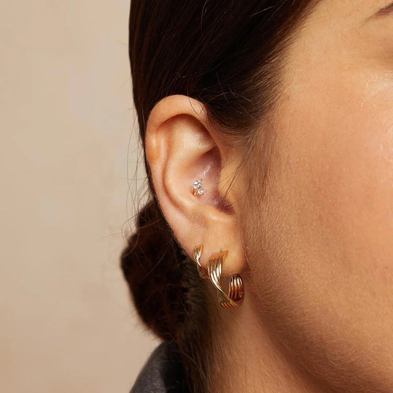 JUSSAN Cross Luxe Sterling Silver Earrings